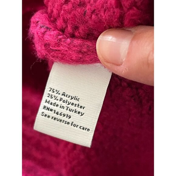 NWOT Nine West Womens Large Turtleneck Sweater Fuchsia 75% Acrylic 25% Polyester - Picture 6 of 9